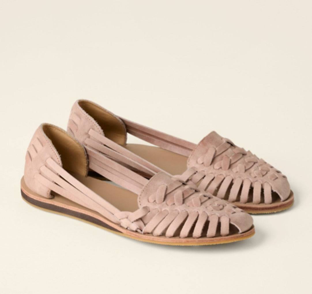 Flat Huarache Sandals - Pink