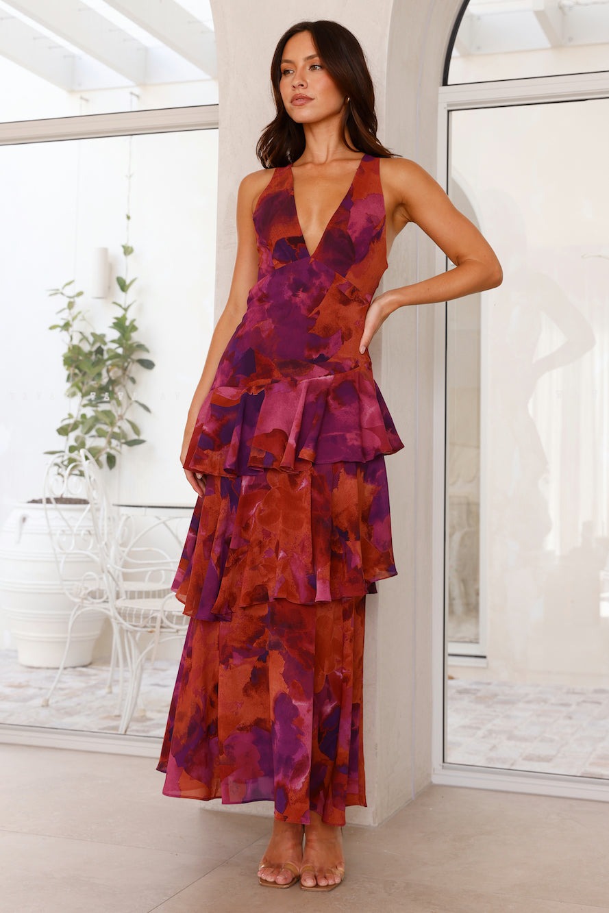 Floral Halter Maxi Dress