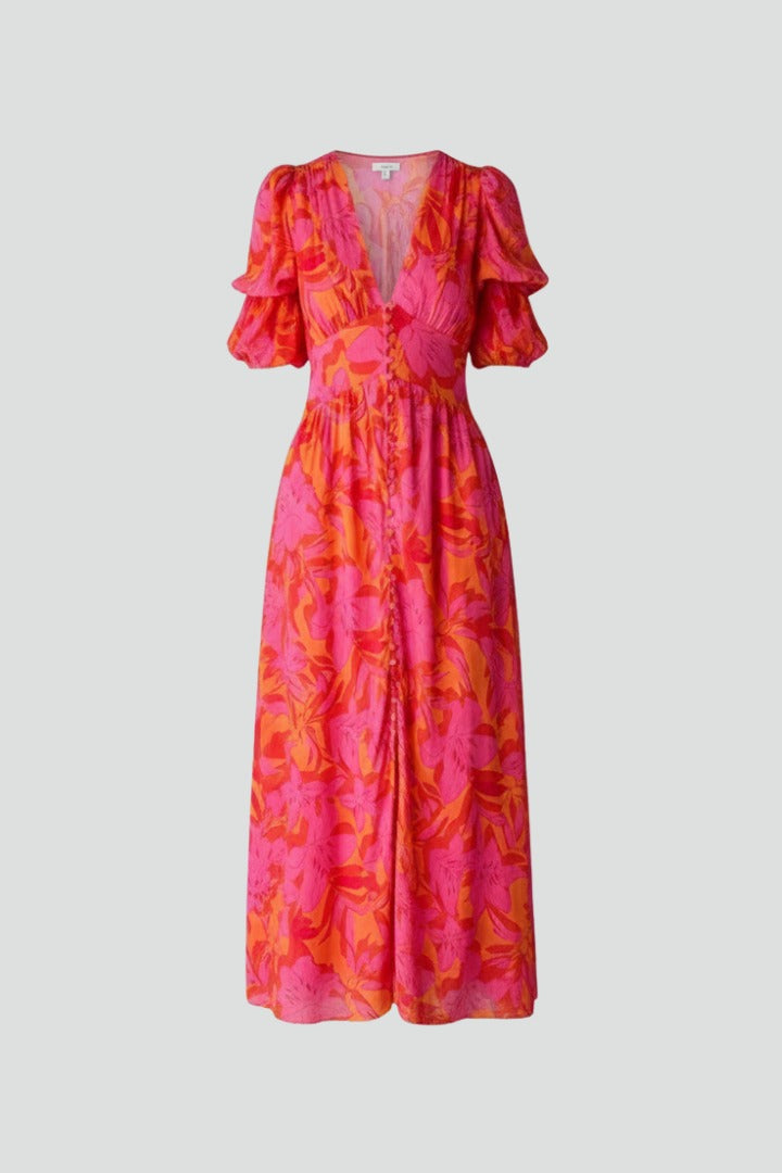 Floral Puff Sleeve Maxi Dress
