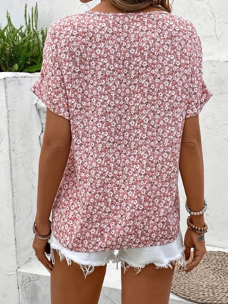 Floral Short Sleeve Blouse