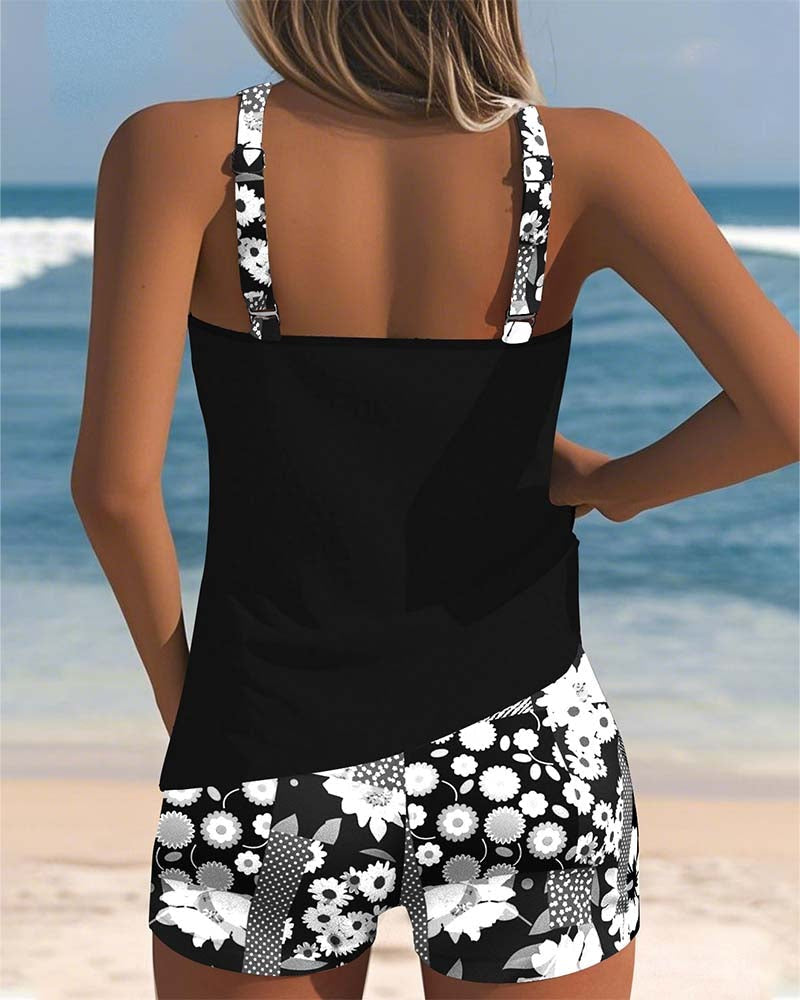 Floral Tankini Swimsuit Set