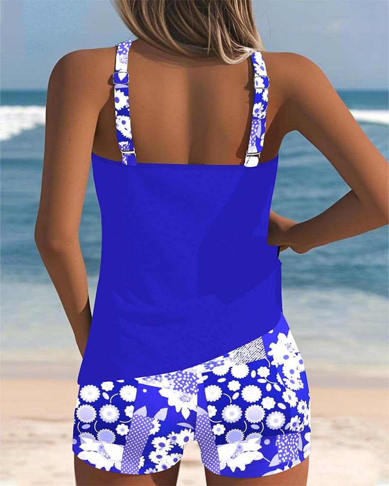 Floral Tankini Swimsuit Set