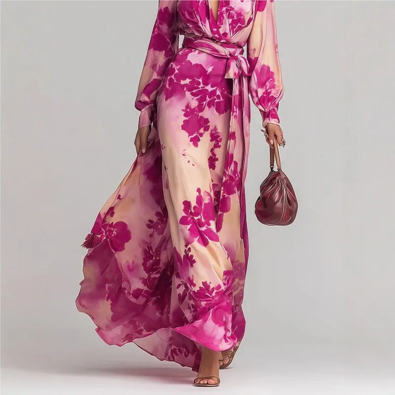 Floral Wrap Maxi Dress