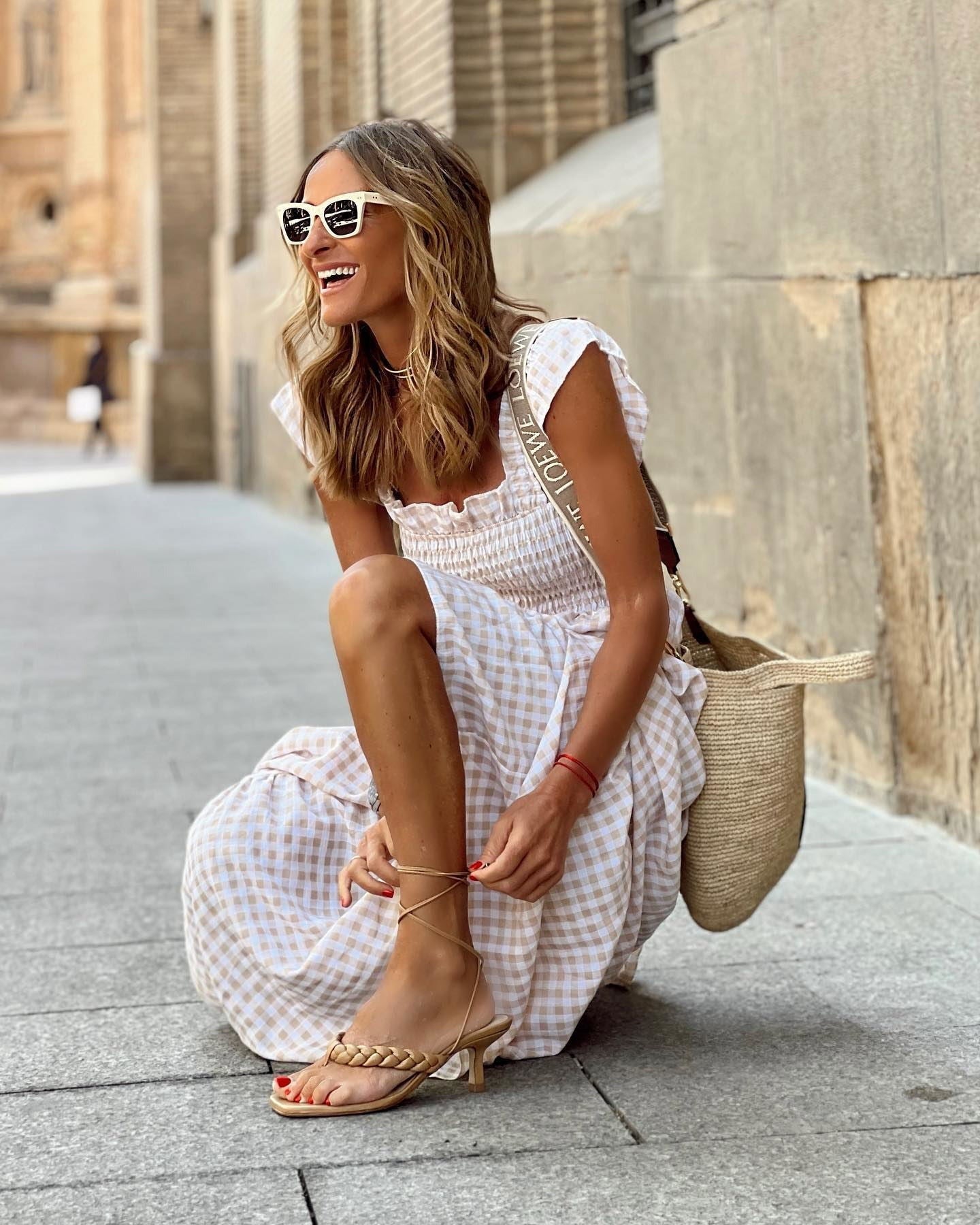 Gingham Maxi Dress