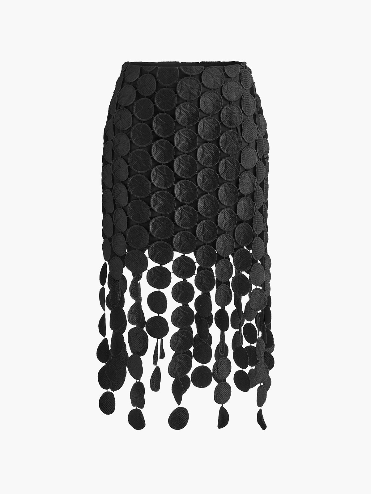 High Waisted Lace Midi Skirt
