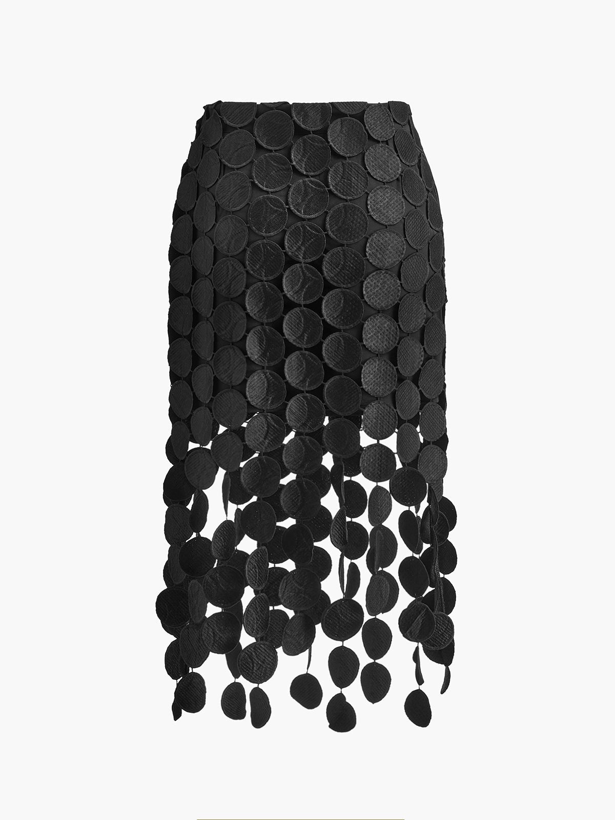 High Waisted Lace Midi Skirt