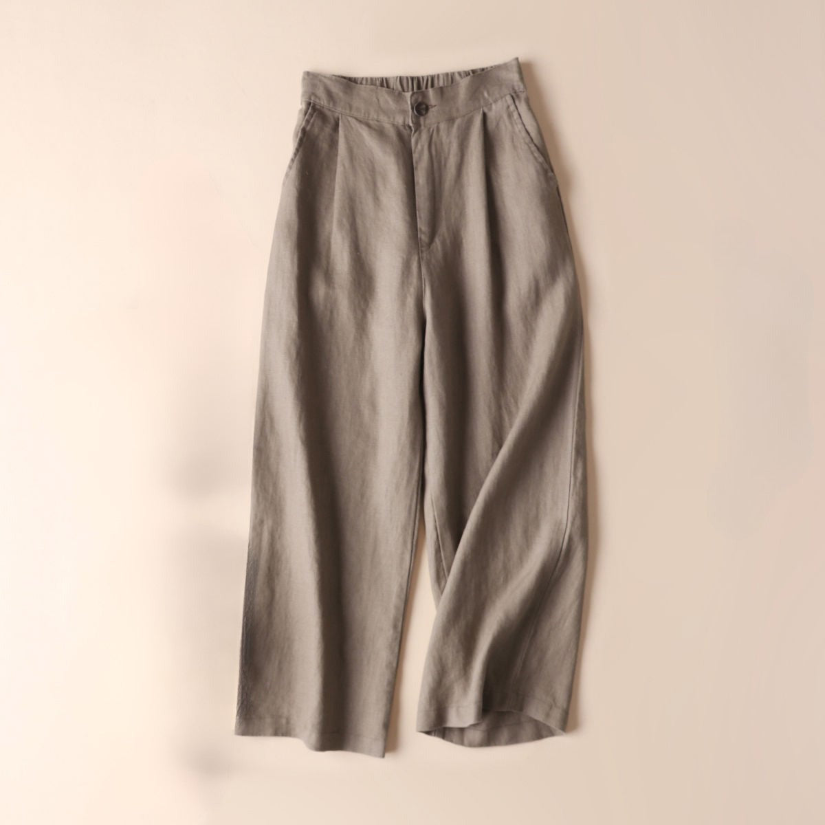 High Waisted Wide Leg Pants - Brown