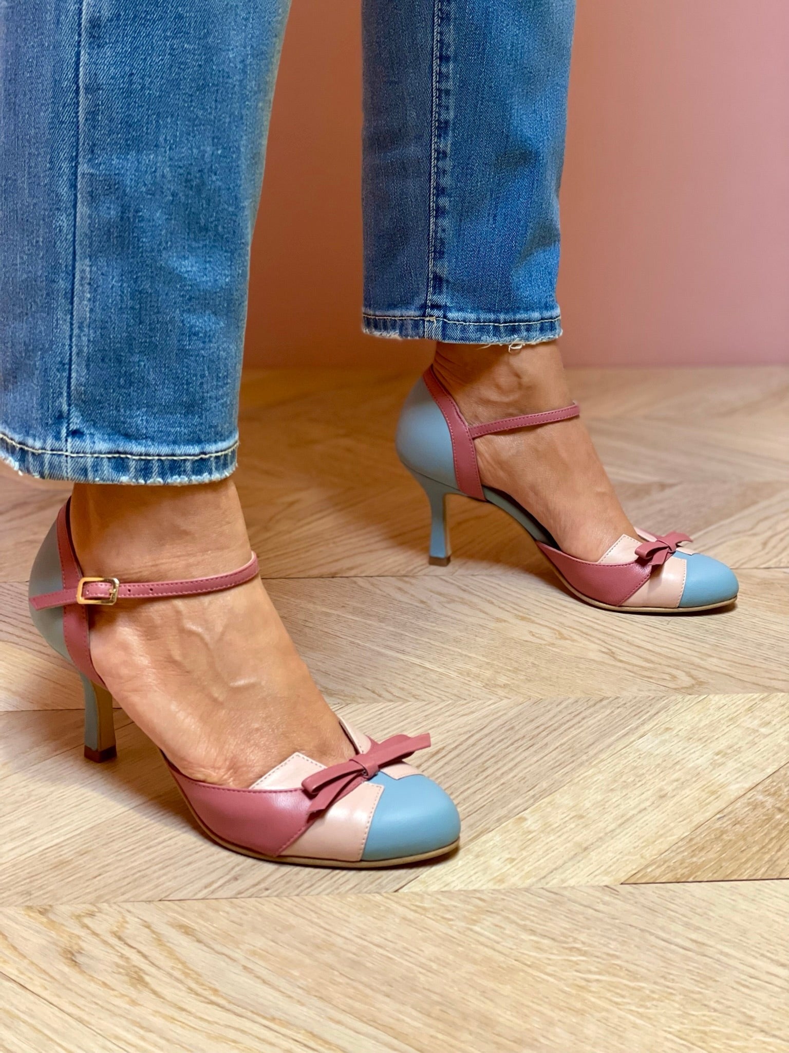 Kitten Heel Slingback Pumps