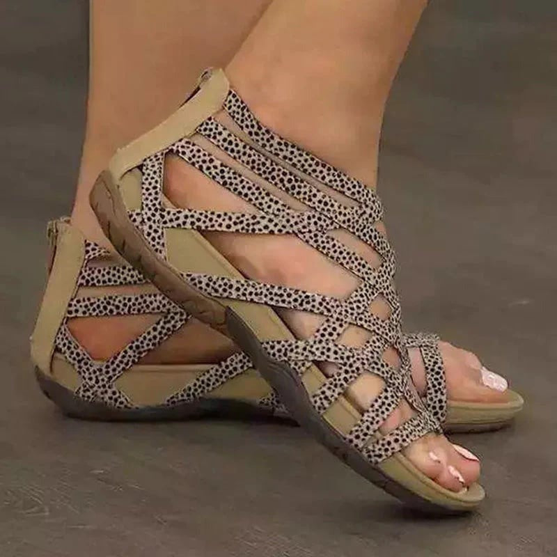 Leopard Print Gladiator Sandals