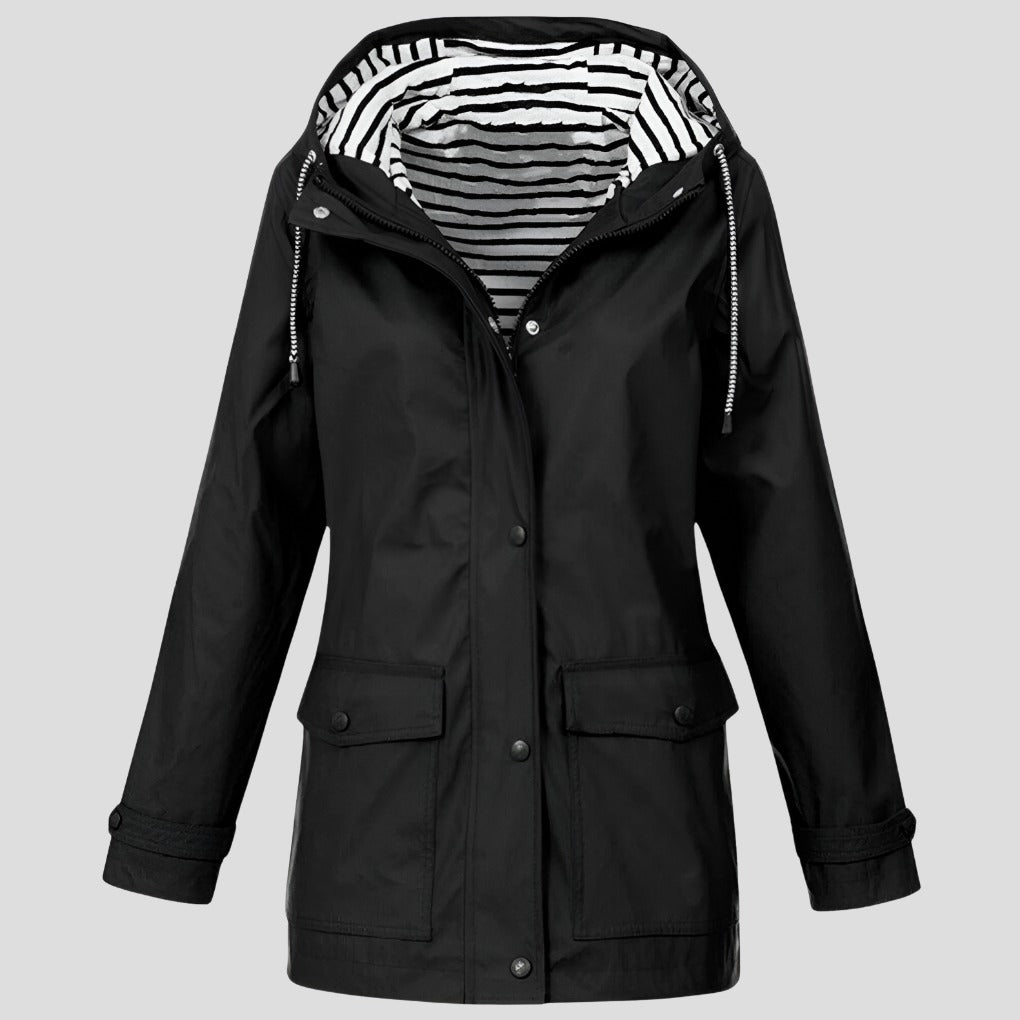 Lightweight Waterproof Rain Jacket - Black