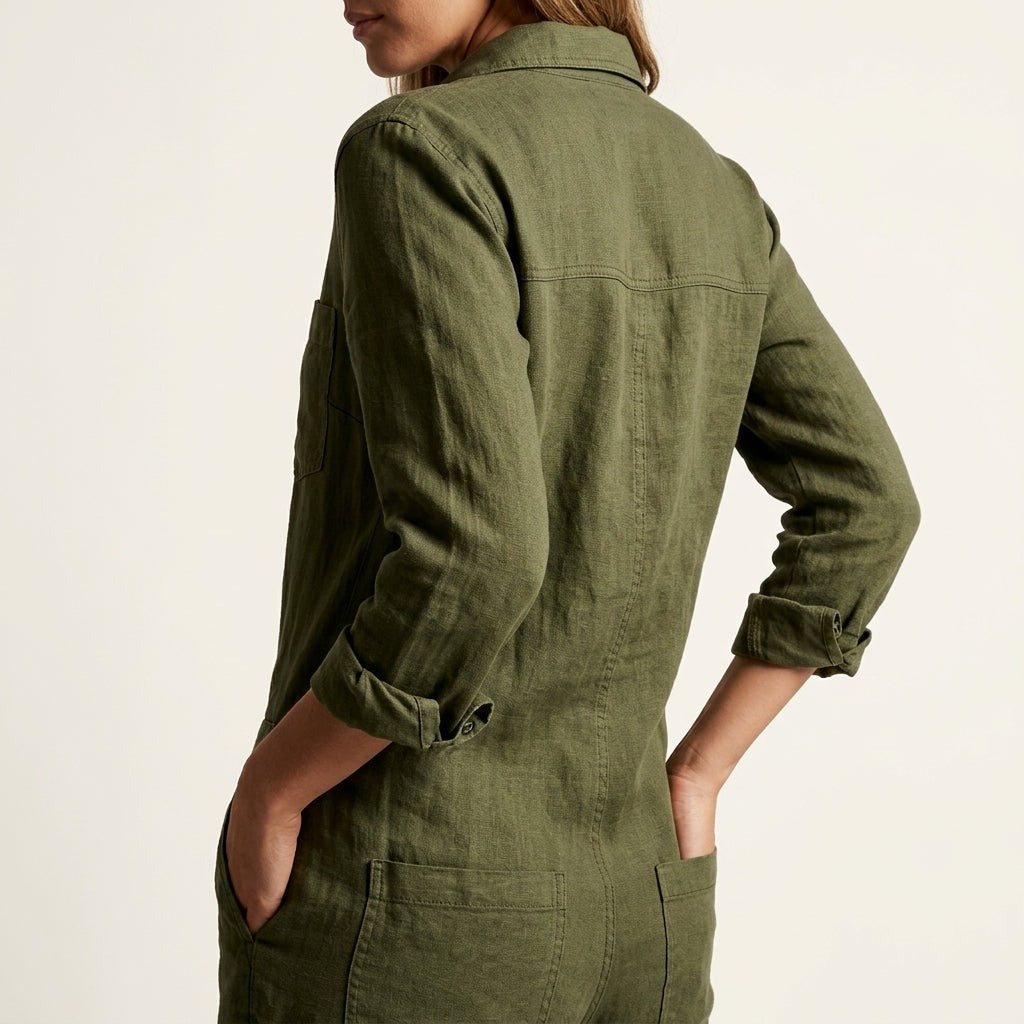 Long Sleeve Casual Jumpsuit