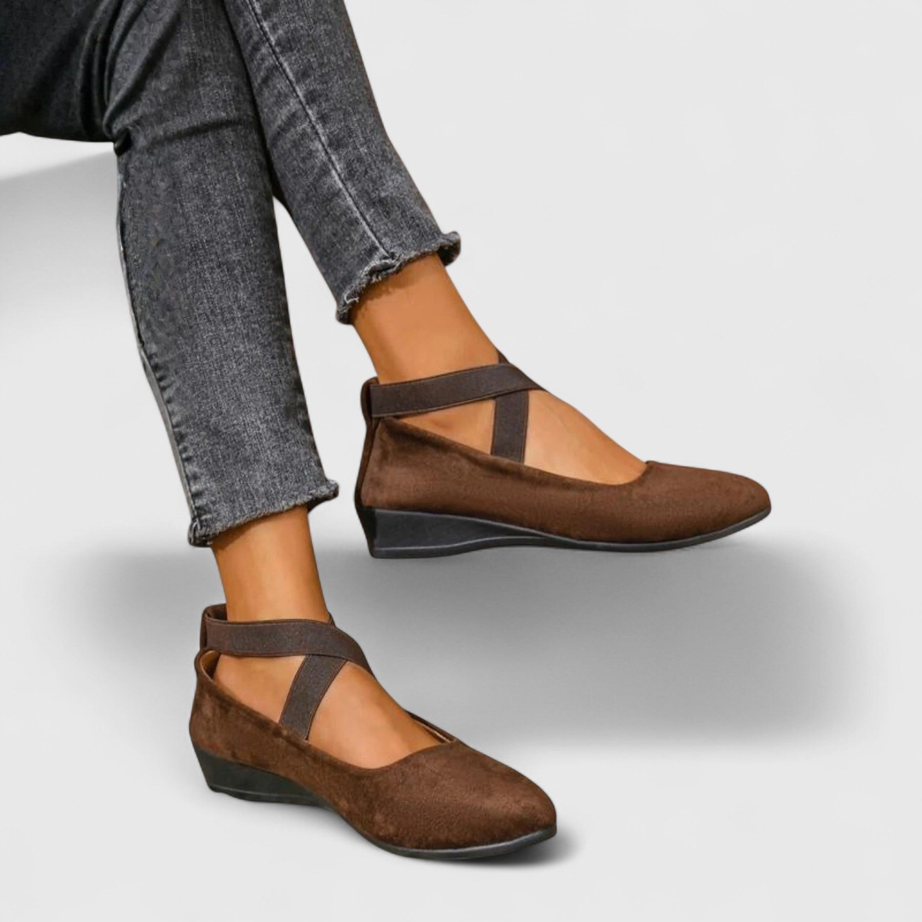 Mary Jane Ballet Flats - Brown