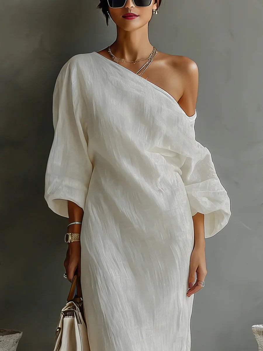 One Shoulder Maxi Dress