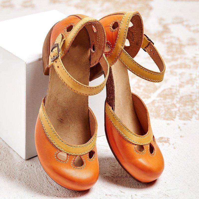 Orthopedic Flat Sandals - Orange