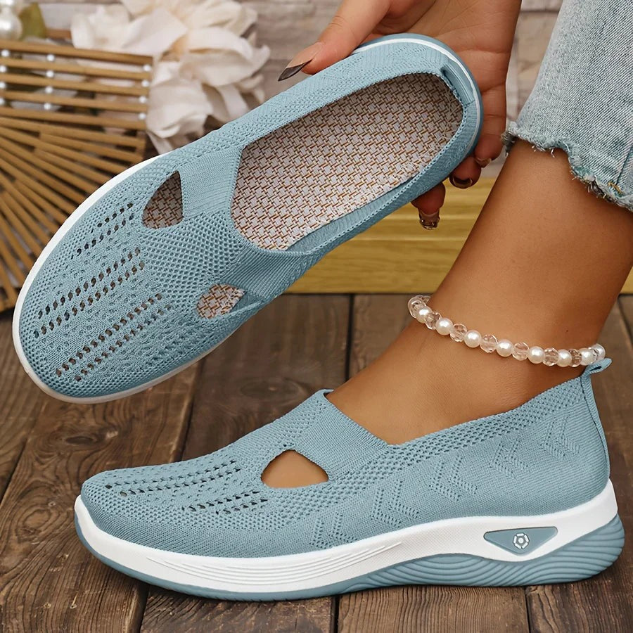 Orthopedic Mesh Walking Sneakers - Light Blue