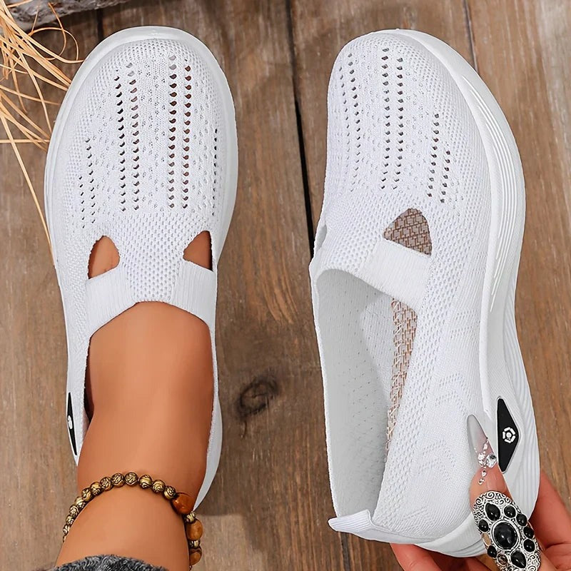 Orthopedic Mesh Walking Sneakers - White