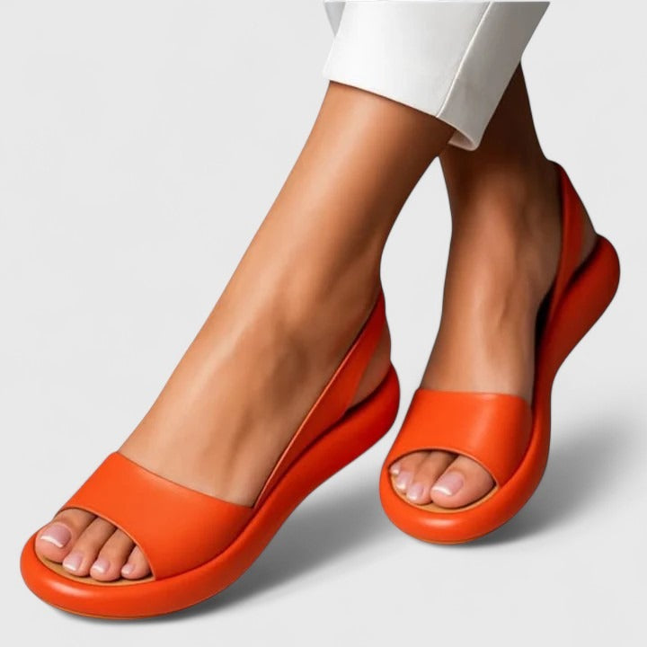 Orthopedic Platform Sandals - Orange