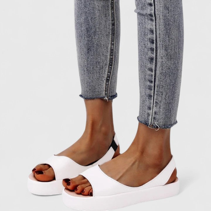 Orthopedic Platform Sandals - White