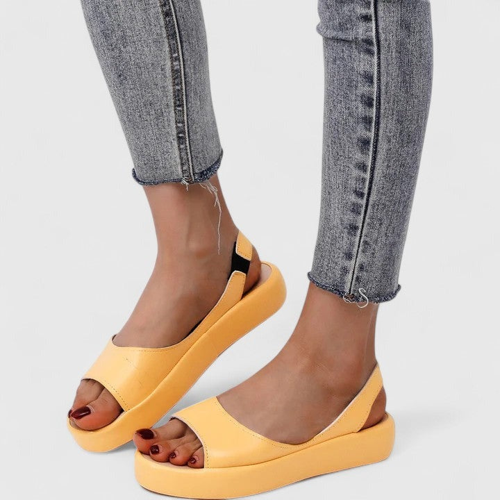 Orthopedic Platform Sandals - Yellow