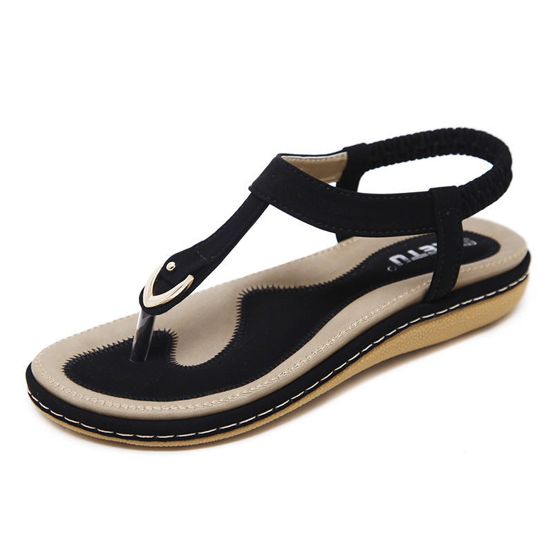 Orthopedic Thong Sandals - Black