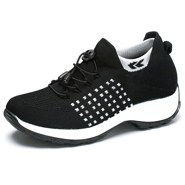 Orthopedic Walking Sneakers - Black White