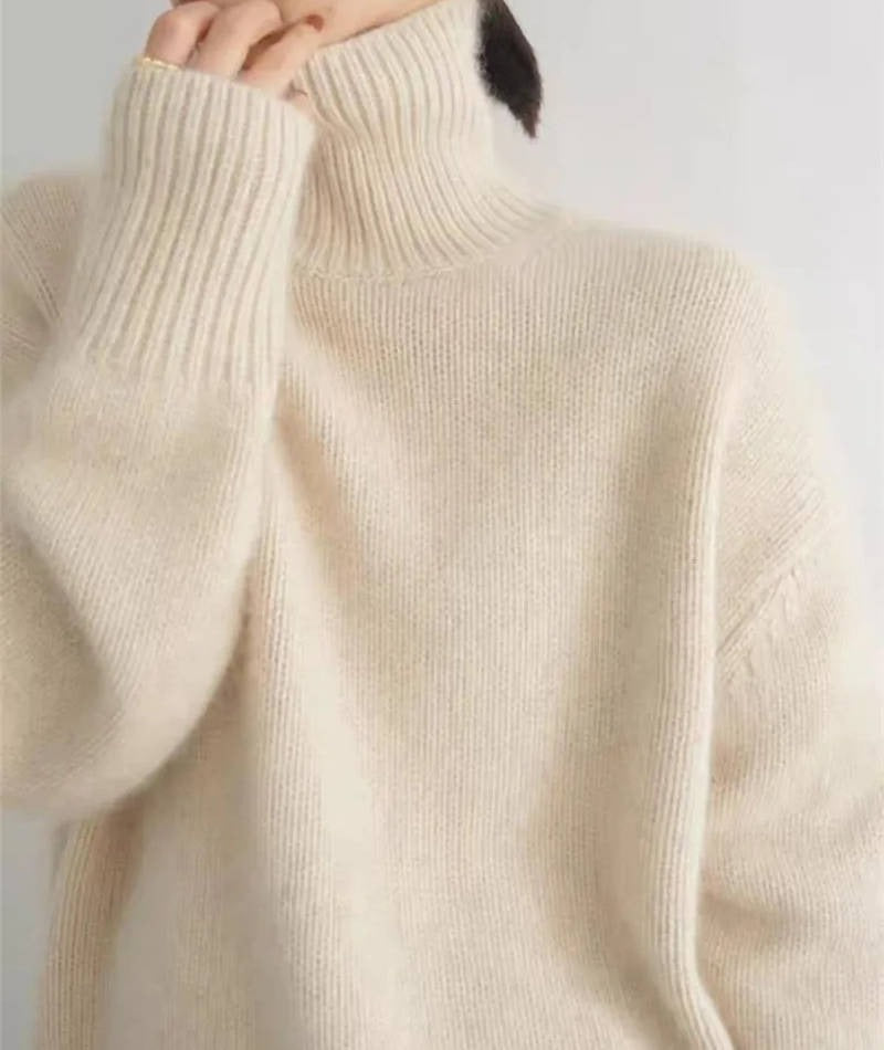 Oversized Knit Turtleneck Sweater