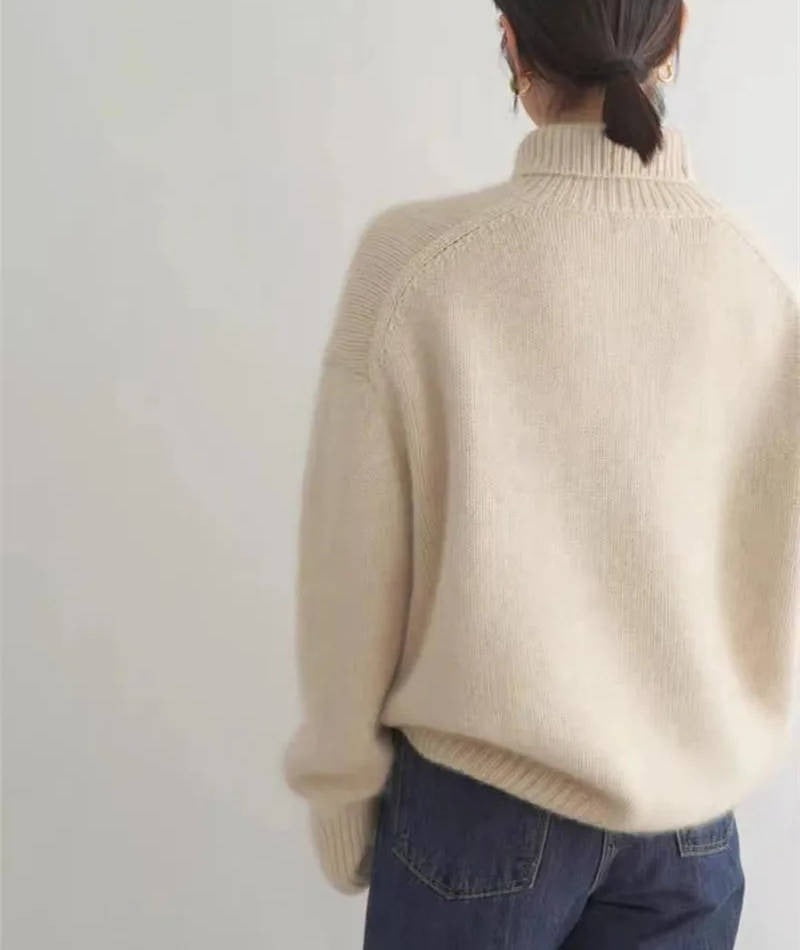 Oversized Knit Turtleneck Sweater