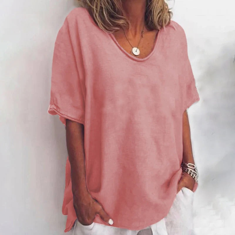 Oversized V Neck Blouse