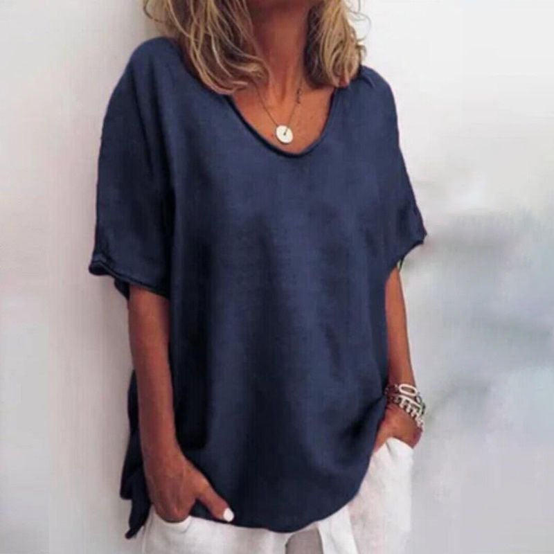 Oversized V Neck Blouse