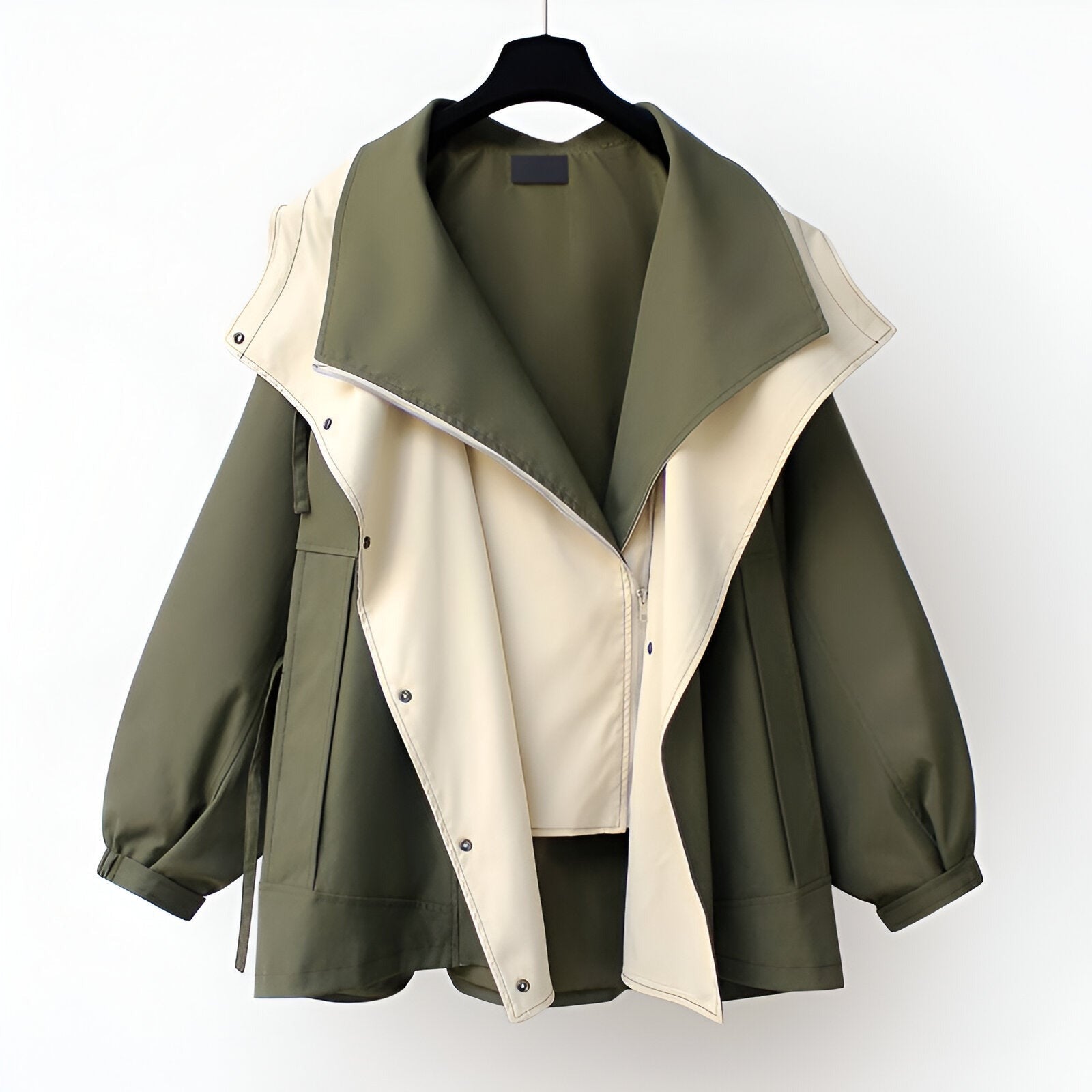 Oversized Windbreaker Jacket - Green