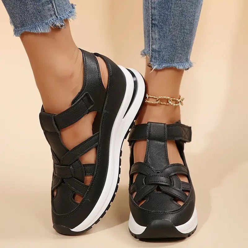 Platform Fisherman Sandals - Black