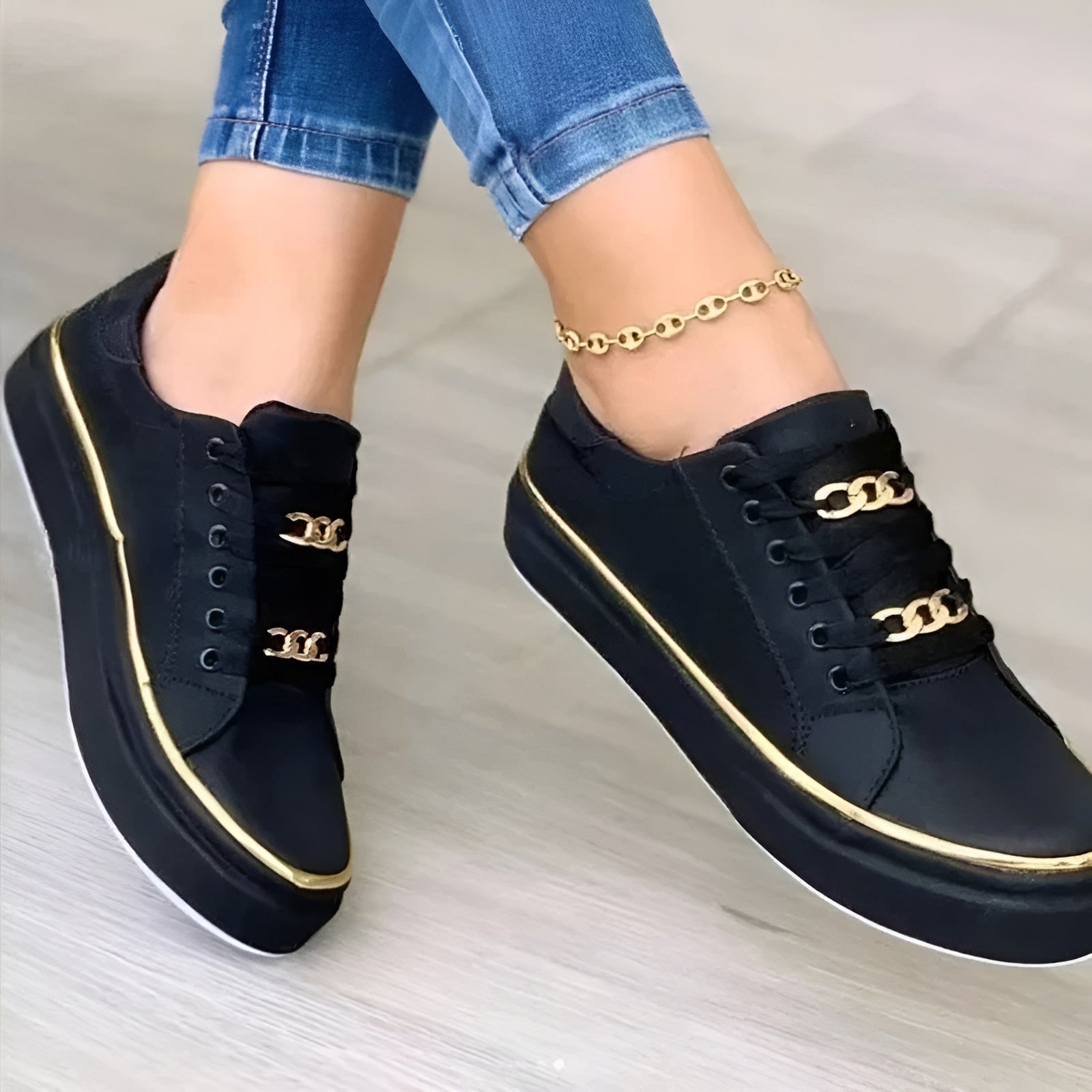 Platform Sneaker Mules - Black (almost sold out!)