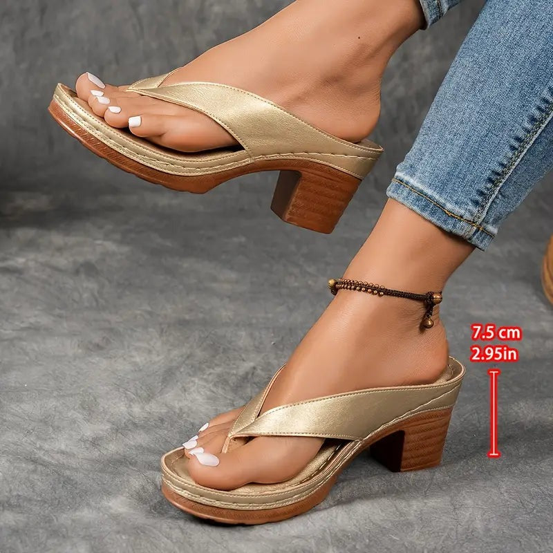 Platform Wedge Thong Sandals