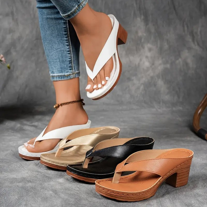 Platform Wedge Thong Sandals