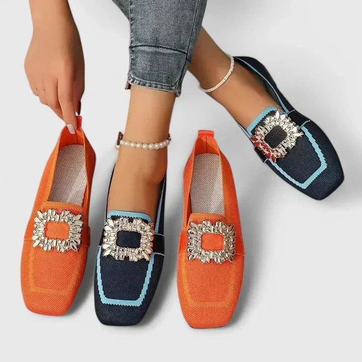 Rhinestone Embellished Loafers