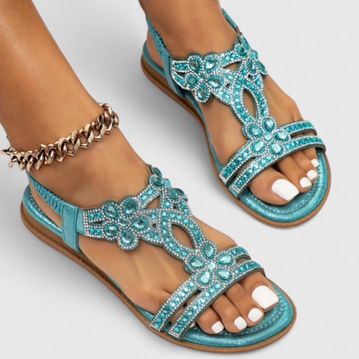 Rhinestone Flat Sandals