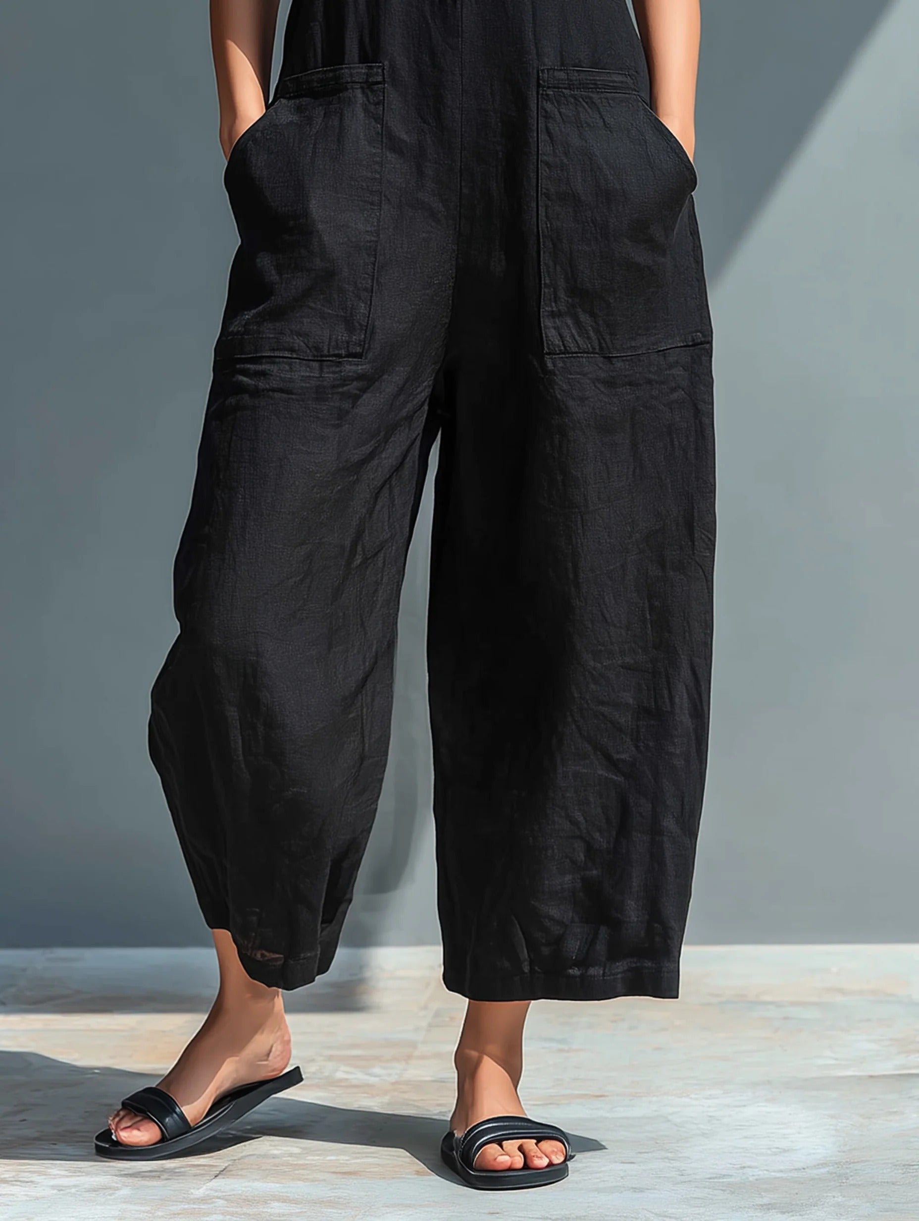 Sleeveless Wide Leg Jumpsuit