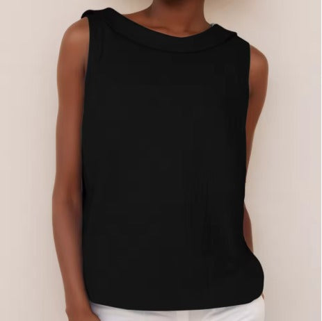Sleeveless Work Blouse - black