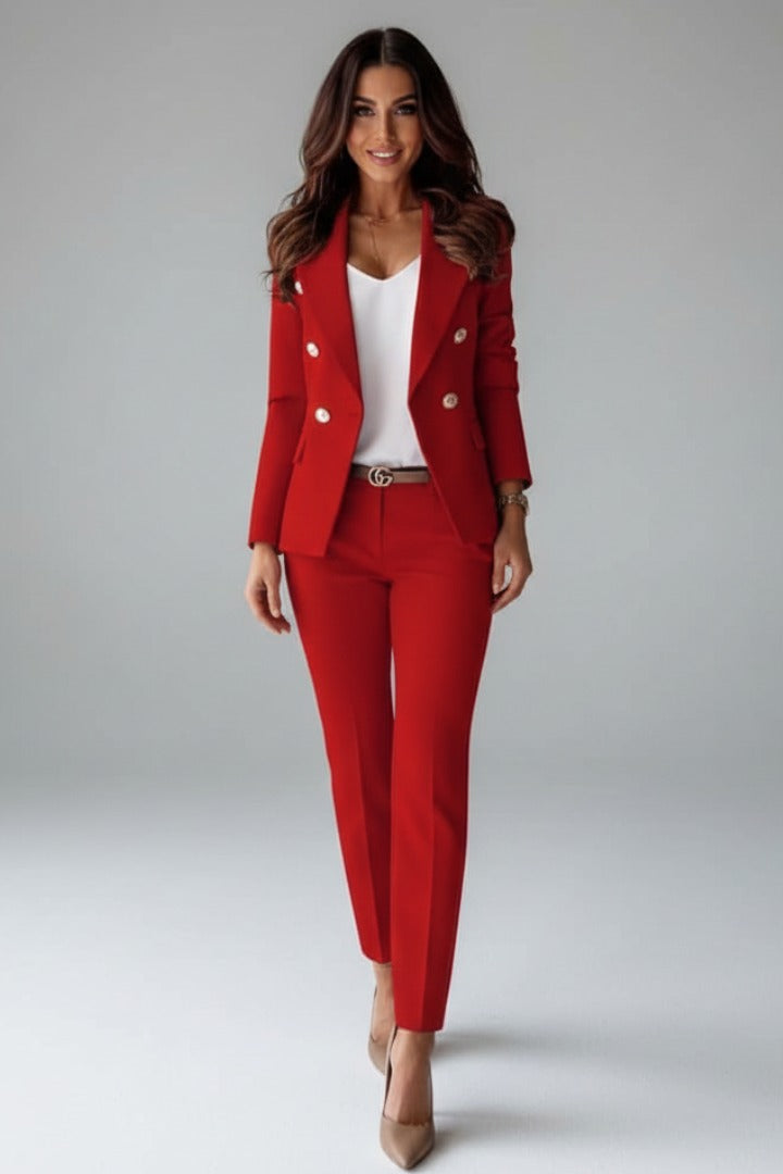 Slim Fit Blazer - Red