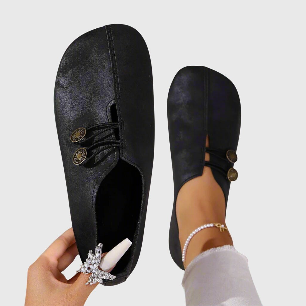 Soft Comfort Flat Mules - Black