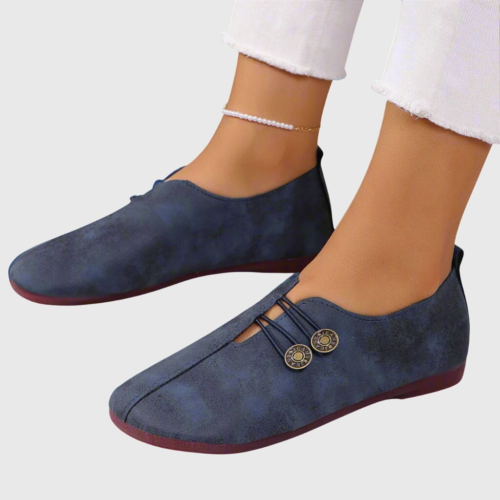 Soft Comfort Flat Mules - Blue