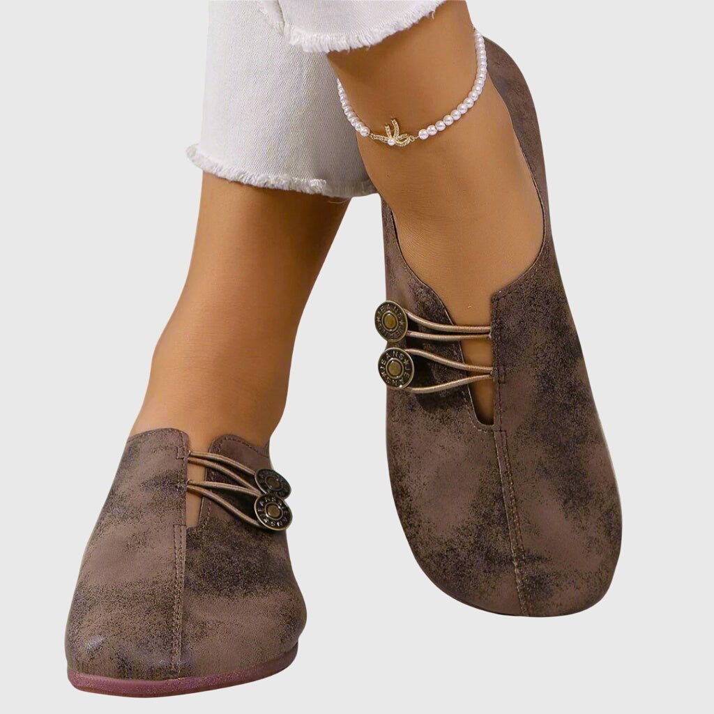 Soft Comfort Flat Mules - Dark Brown