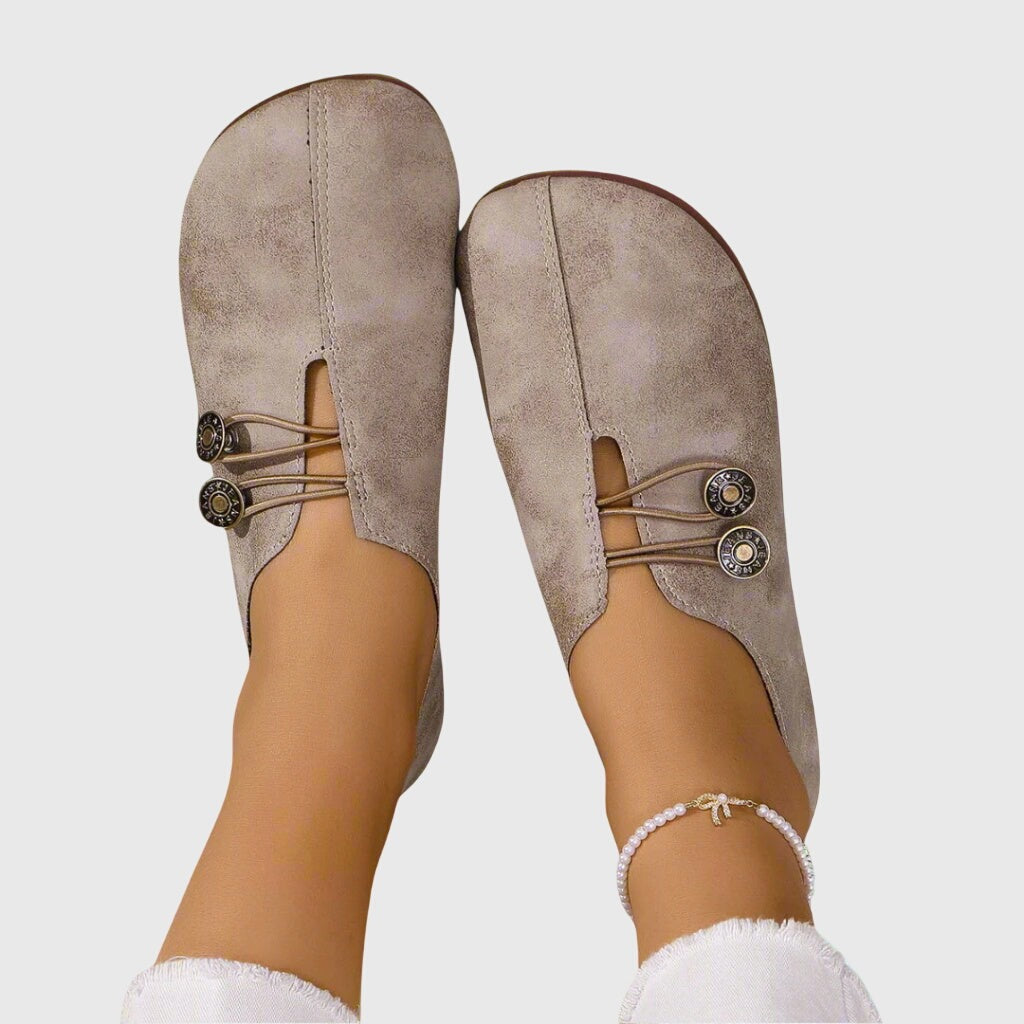 Soft Comfort Flat Mules - Light Brown