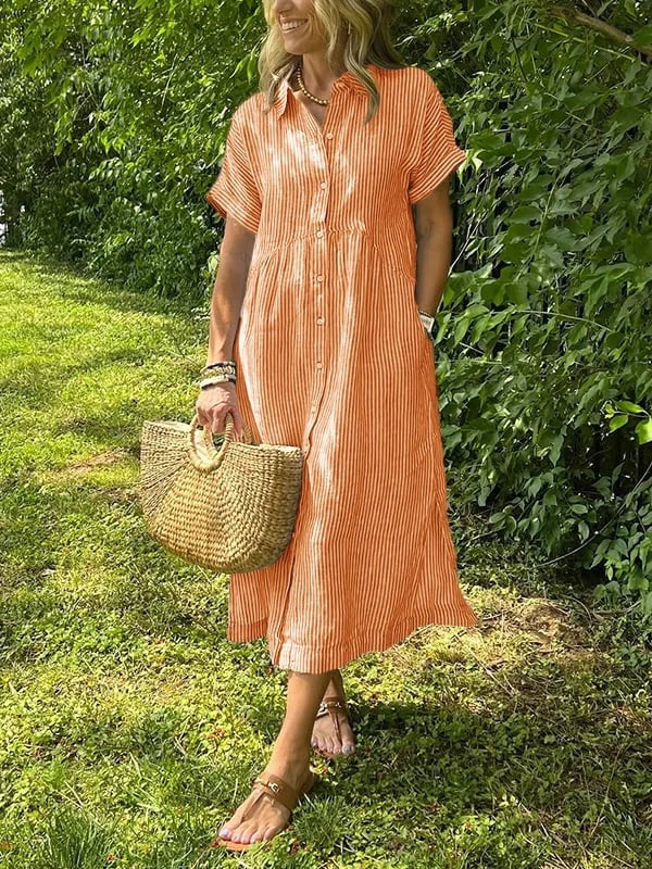 Striped Shirt - Orange