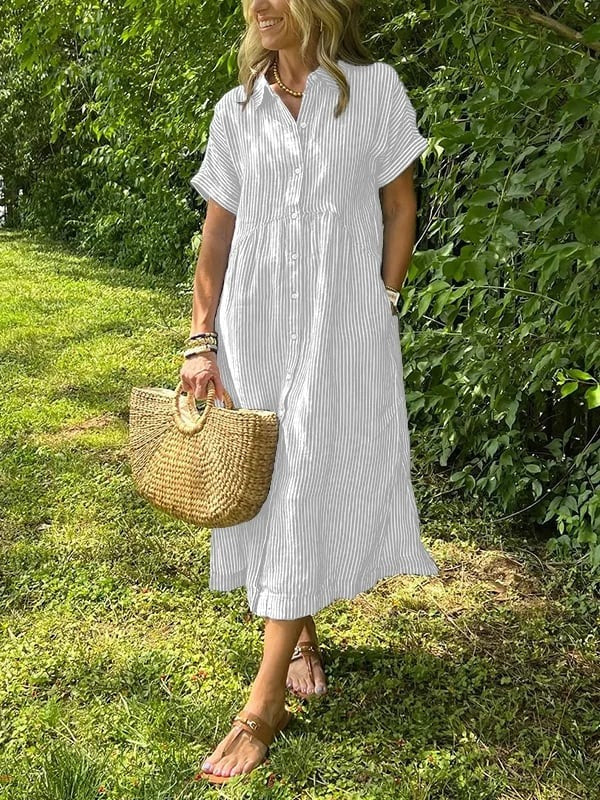 Striped Shirt - White