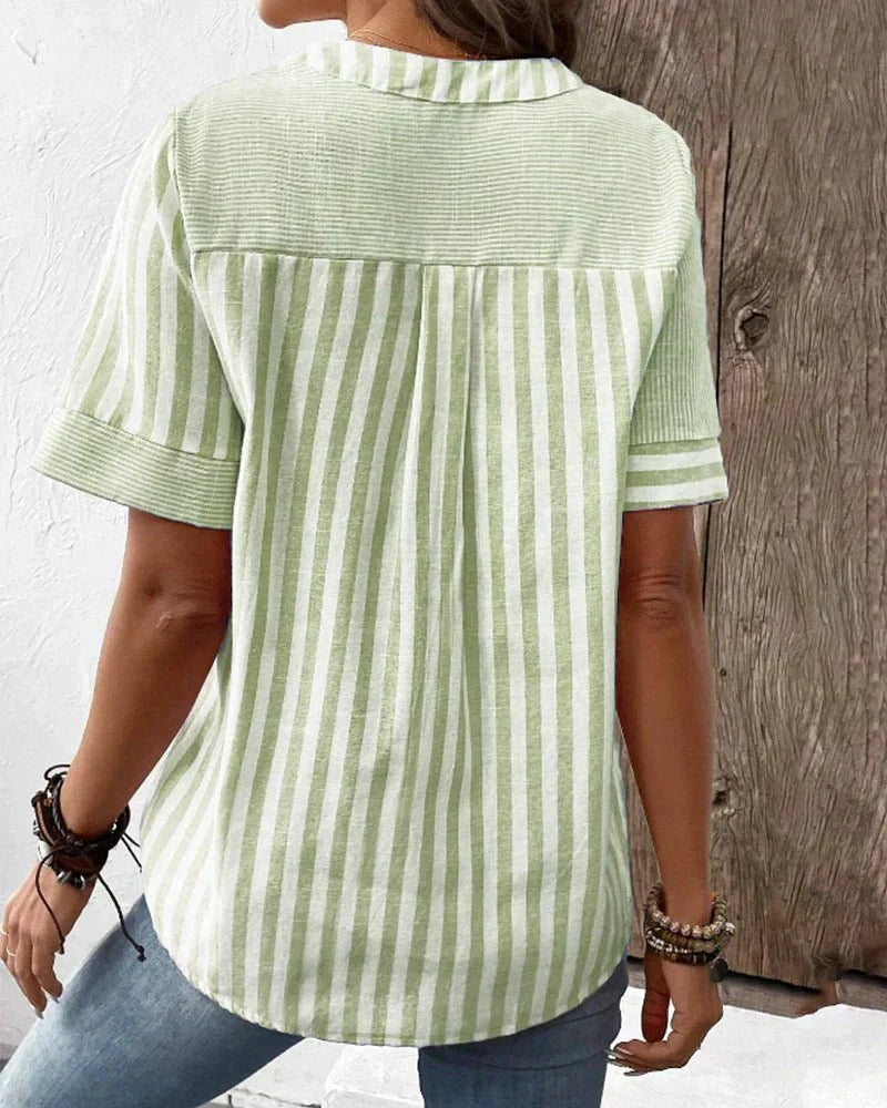 Striped Short Sleeve Top