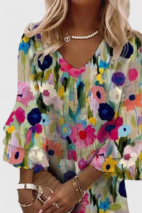 Watercolor Floral Mini Dress