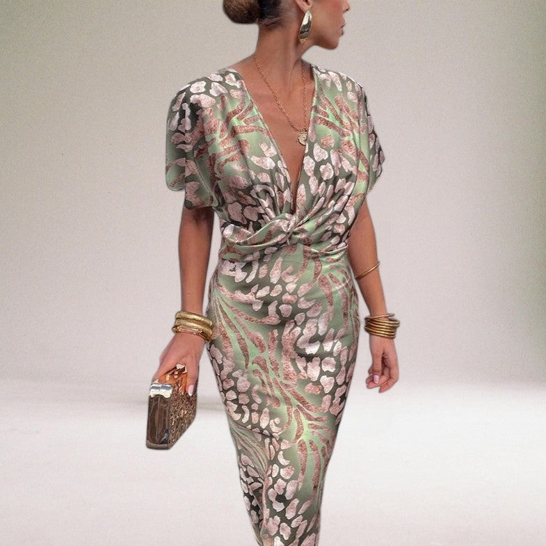 Wedding Guest Wrap Maxi Dress